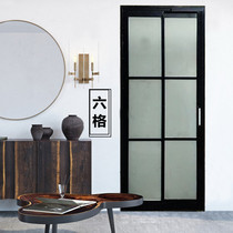 PT door folding sliding PD door kitchen bathroom balcony glass door flat open one trackless titanium magnesium aluminum alloy