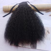 Realistic natural modeling European and American ponytail wig female artifact fluffy corn hot hiphop hip hop curly hair