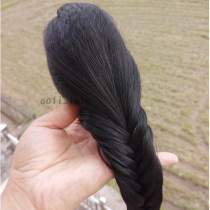 Claw clip handmade fish bone twist braid fake ponytail hair bag fashion long ponytail hair wig ponytail female