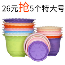 Special large plastic flowerpot clearance lotus bowl lotus hydroponic desktop home potted green plant resin flowerpot