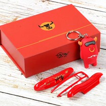 Suitable for 21 Porsche Ox Red Cayenne 718macan New Palamera 911 Ox Cupola Key Case