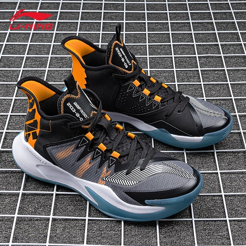 Li Ning, баскетбольная обувь, мужская демисезонная высокая амортизирующая спортивная обувь