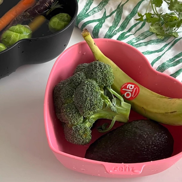 Korean-Made Ceriz Heart-Shaped Bowl Salad Bowl Breakfast Fruit Plate Heat-Resistant Pp Material Camping Picnic Outdoor Tableware