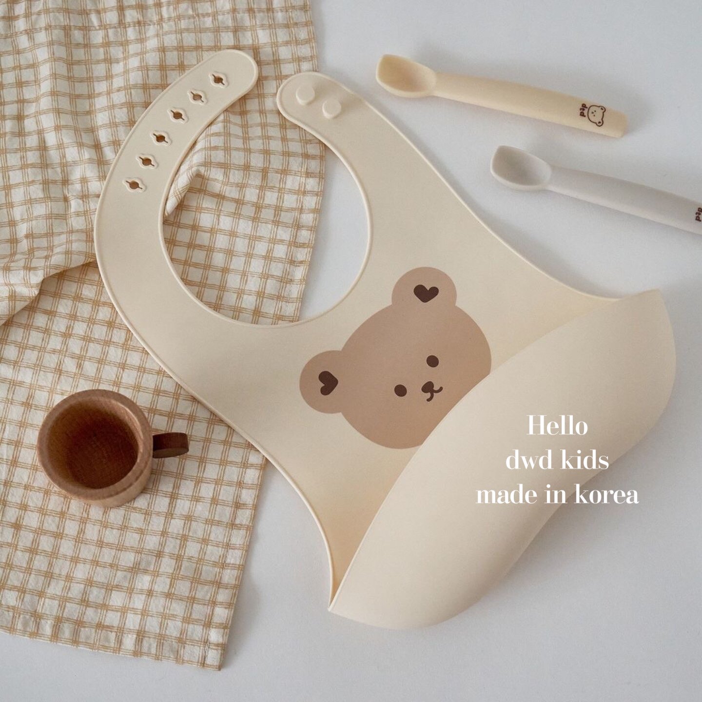 South Korea Dottodot baby silicone around padding baby baby water proof to eat meal baby mouth baby food pocket