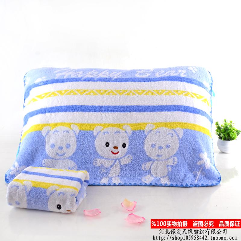 Bông khăn chính hãng bông tăng dày mềm cặp vợ chồng cưới hoạt hình dễ thương gối chăn gối khăn - Khăn gối khăn trải gối