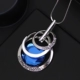 A1 Серебряное кольцо кольцо синего кристалла#2
