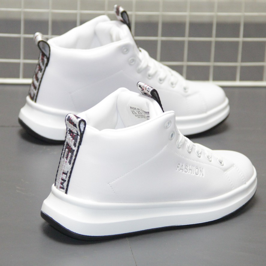 Men's shoes high-top sneakers casual shoes Korean version trendy all-match students inner heightening white couple shoes men's trendy shoes