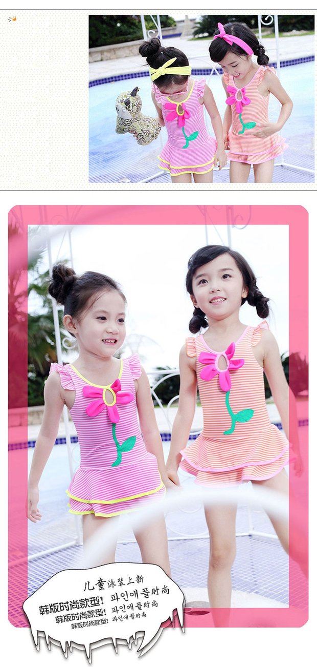 2018 trẻ em mới thêu công chúa áo một mảnh áo tắm bé gái nhỏ bé gái bơi bể bơi ao boi tre em