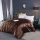 Chăn lụa tơ tằm màu đơn mảnh 100 lụa satin bìa 1,8m2 mét đôi mùa hè băng lụa - Quilt Covers