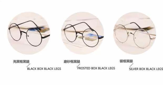 Kính tròn kim loại retro khung kính nam và nữ thời trang kính cận thị kính khung Prince Prince phẳng ánh sáng kính thủy triều mắt kính
