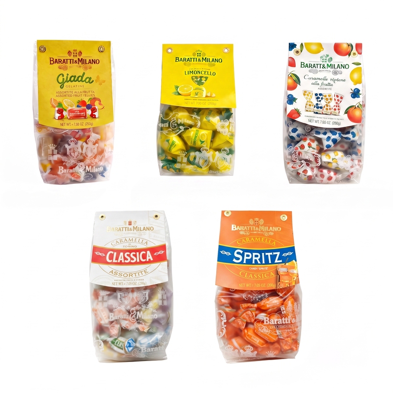 Imported from Italy, Baratti & Milano Fruit-Flavored Candy and Chocolate Gift Box