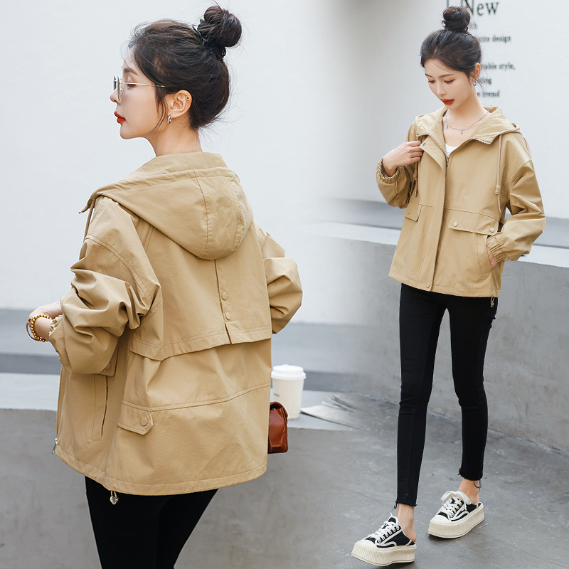 Spring Jacket for Women 2025 New Fashion Loose Versatile Workwear Top Spring and Autumn Stylish Casual Short Trench Coat