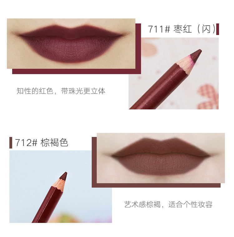 Matte sơn son môi tạo tác phác thảo môi bút chì môi lót không thấm nước giữ ẩm kéo dài không đánh dấu son môi bút phụ nữ đích thực bút kẻ môi