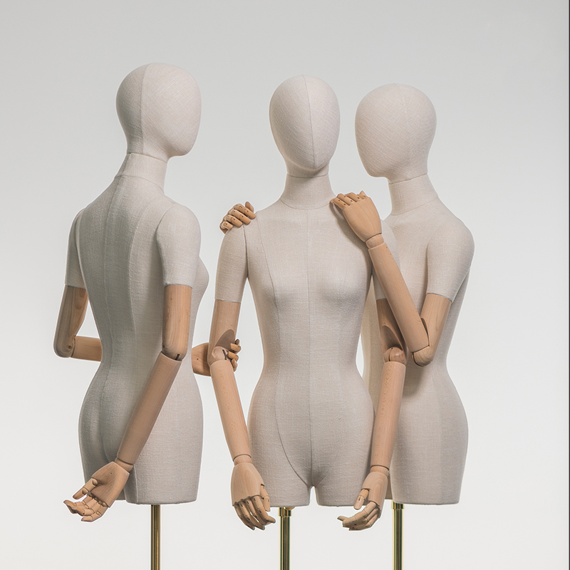 Korean version of clothing store window display model props dummy women's half-length display stand puppet clavicle beech hand
