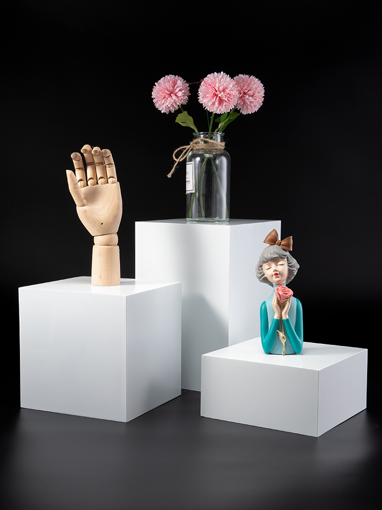 Small size square high and low display table ornaments Geometric photography props Clothing store window display props customization