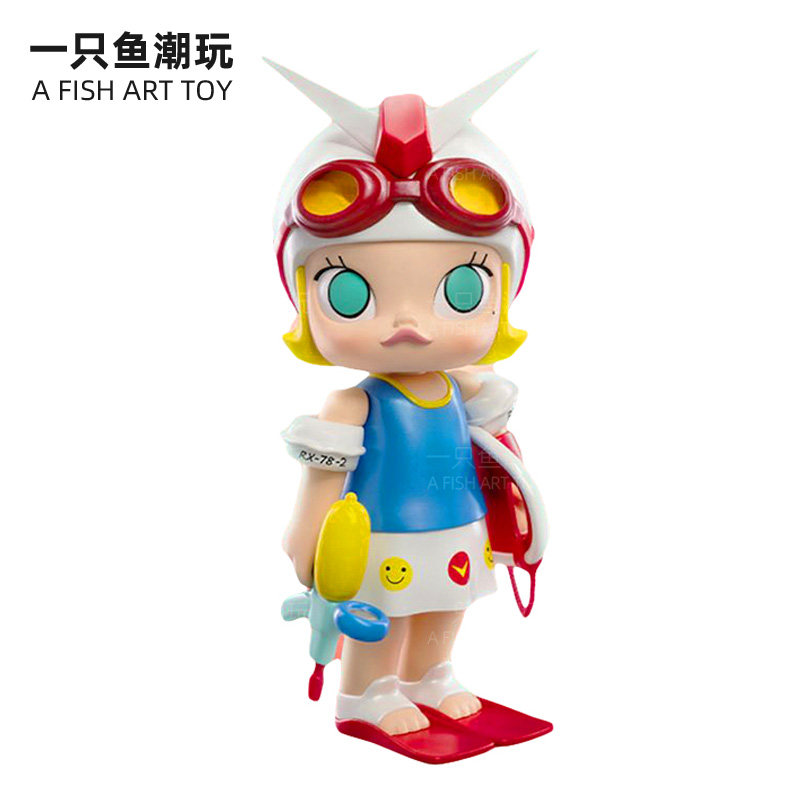 MOLLY Gundam limited model POPMART Bubble Mart big baby generally different color trend doll ornaments hidden