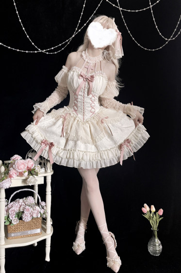 Alicegirl original new Lolita cross girl ballet skirt doll Lolita hanging neck dress