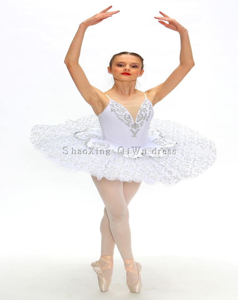 2019 new ballet Silver Xianzi Performance Competition to serve adult children's nine-layer yarn tutu dress