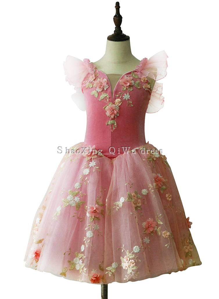 2019 new ballet to serve as a round dance performance suit for adult children's walnuts cramps