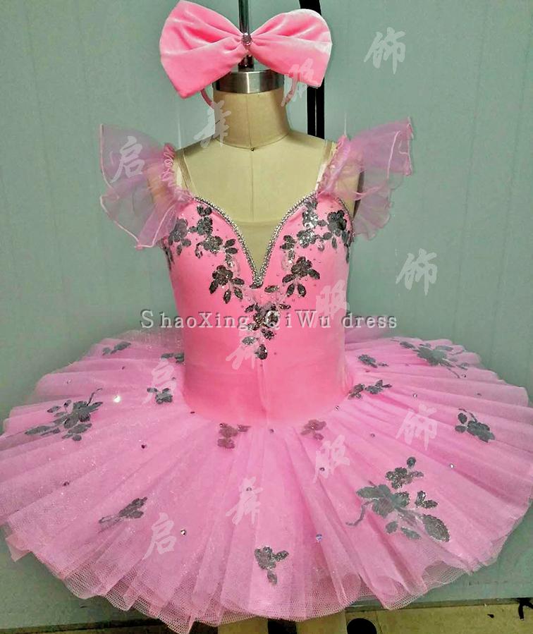 2018 new ballet doll fairy performance suit competition suit Children's velvet tutu skirt (free headdress)