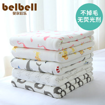 Childrens woolen towels by kindergarten pure cotton summer baby cover blanket newborn baby thin blanket bath towels nap small blanket