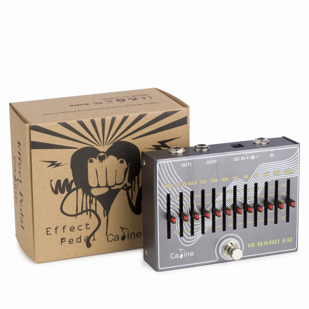 EQ Equalization Effect Electric Guitar Bess Universal Single Block 6 Segment 10 Segment Adjustment gain Control 2 Output