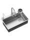 Handmade Kitchen 304 Stainless Steel Sink Japanese-Style Household Nano Dishwashing Sink Single Basin Under-Counter Vegetable Washing Basin Large Single Sink