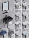 Wall-Mounted Washbasin and Cabinet Combination Bathroom Sink Small Apartment Washbasin Ceramic