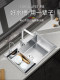 Sus304 Stainless Steel Sink Single Bowl Kitchen Hand-Brushed Dishwashing Sink Dishwashing Basin Vegetable Washing Sink