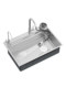 Handmade Kitchen 304 Stainless Steel Sink Japanese-Style Household Nano Dishwashing Sink Single Basin under Counter Vegetable Basin Large Single Tank