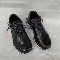 2020 Summer New Avocado Leather Shoes Men Sports Casual Business Short Boots Thai Belly Leather Round Head Lacing High Bunch Shoes