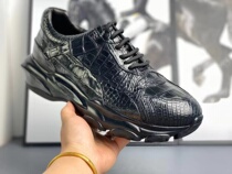Spring Autumn New Mens Leisure Sports Crocodile Belly Leather Leather Leather Leather Shoes Fashion Short Boots Yingren Youth Round Head Lacing Super Light