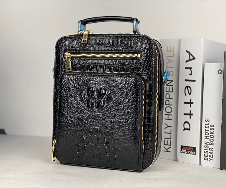 Thai Avocado Leather Single Shoulder Bag Men Genuine Leather Bag Business Hand Inclined Satchel Fashion Casual Boomer Bag