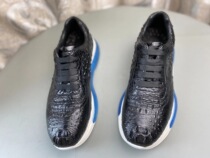 New Avocado Leather Shoes Men Genuine Leather Air Cushion Low Help Shoes Fashion Casual 100 Hitch Damping Lace Running Thick Base Shoes