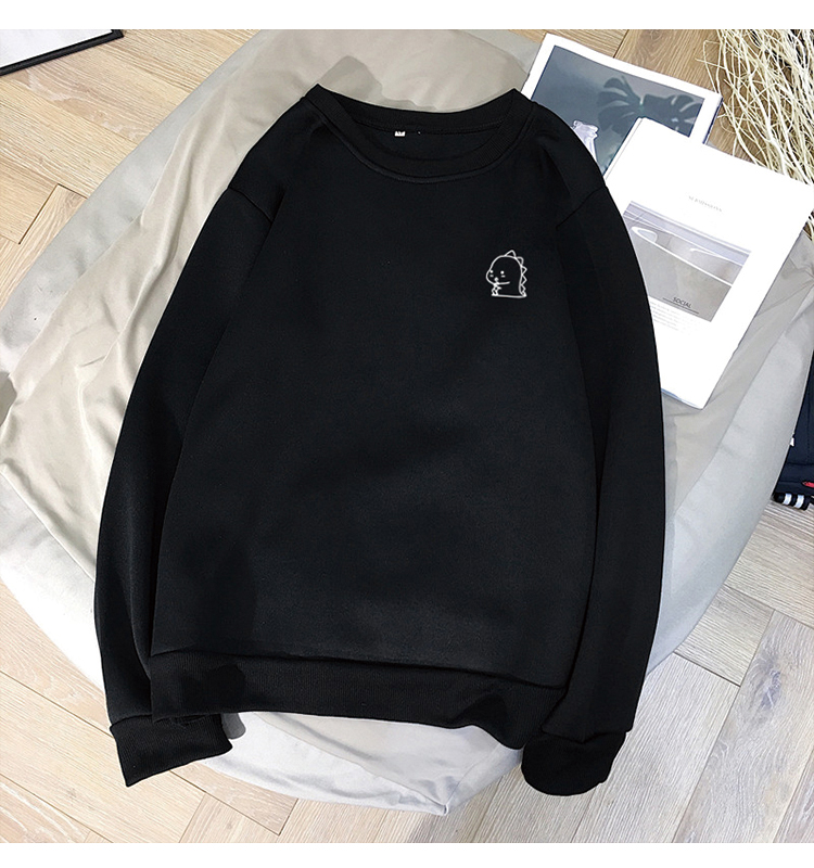 Bản gốc Altman Little Monster Lovers Sweater phiên bản Hàn Quốc Phim hoạt hình lỏng lẻo Đàn ông và phụ nữ Mùa thu và mùa đông Vòng cổ cho học sinh áo thun nam có cổ