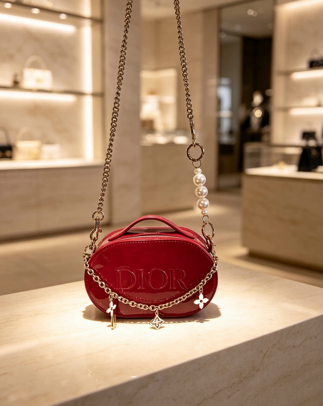 Red Patent Leather Makeup Bag Transformed into a Fashionable Shiny Crossbody Small Bag, High-End Shoulder Bag Red Patent Leather Makeup Bag Transformed into a Fashionable Shiny Crossbody Small Bag, High-End Shoulder Bag