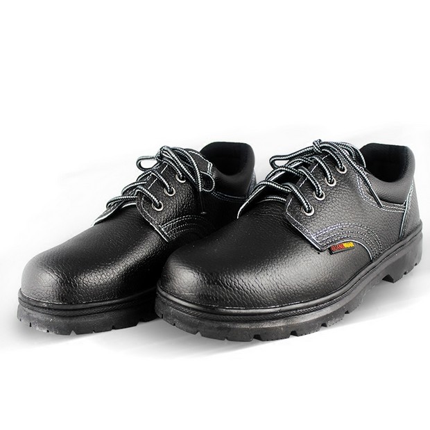Guangyuan labor insurance shoes steel toe cap anti-smashing safety shoes men's leather breathable work shoes protective shoes special offer