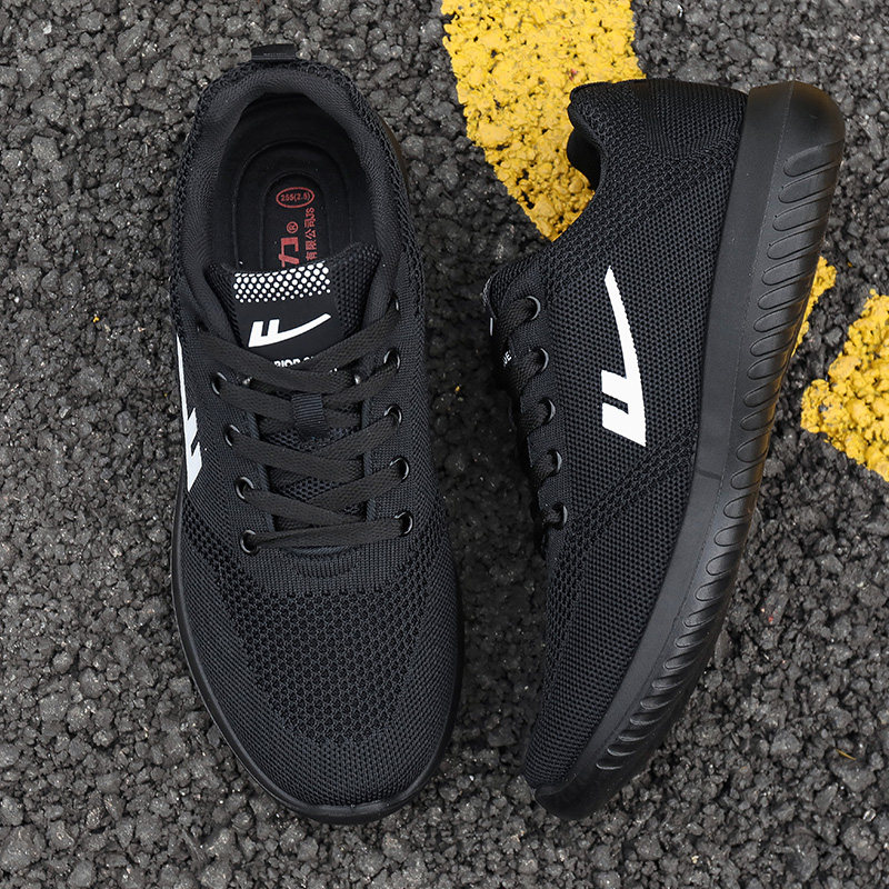 Pull back sports shoes casual men's shoes breathable trend fashion men's running shoes jogging shoes flying woven shoes driving low-top men