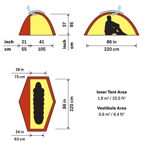 Шведский Хиллеберг Черный лейбл Soulo BLL Outdoor Open Camp Потолки супер светло