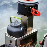 Biggerfire Big Fire Outdoor Chai Fursace из нержавеющей стали для кемпинга Штетер Портативный мини -ракетный уголь