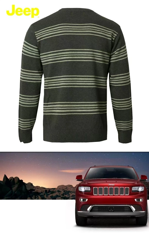 Xe jeep nam chất lượng mùa thu đông mới áo len cổ tròn giản dị áo len dệt kim cỡ lớn JW14KS205 Xe jeep - Áo len