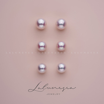 The Moon is the sea Hepburn 18K Gold Classic Joker nuclear Aurora freshwater mirror shining bead earrings pearl earrings