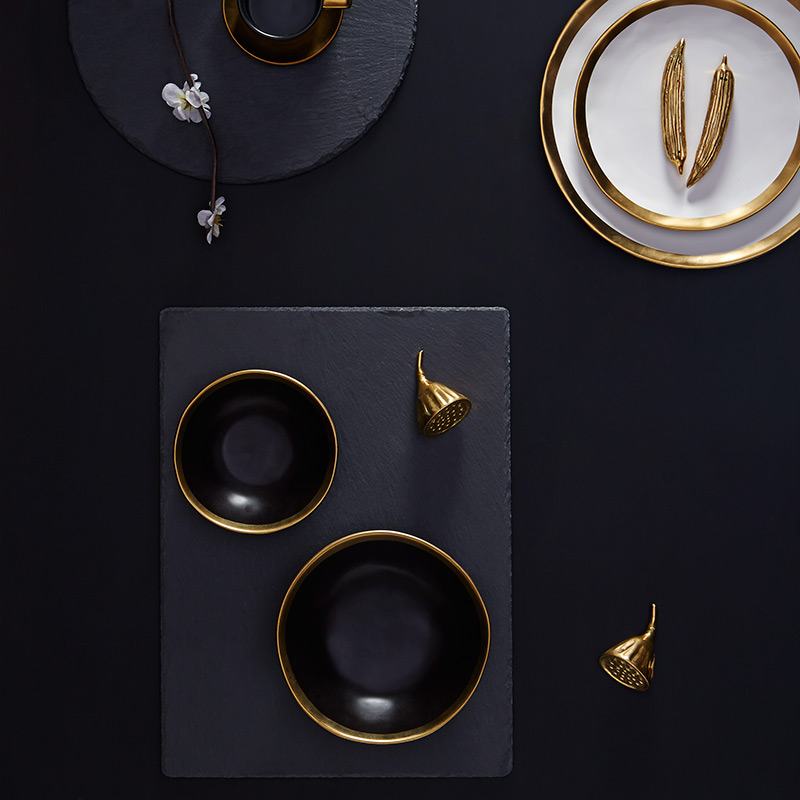 Tao Home kitchen Rock creative round American plate Household slate tableware Western heart sushi plate