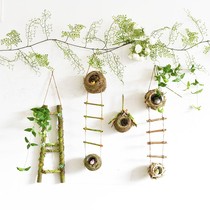 Simulation Bird Nest Creative Handmade Wall Upper Nursery Plant Corner Wall Pendant Dry Branch Decoration Hanging Accessories