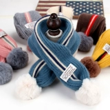 Демисезонный детский милый шарф для мальчиков, из хлопка и льна, в корейском стиле