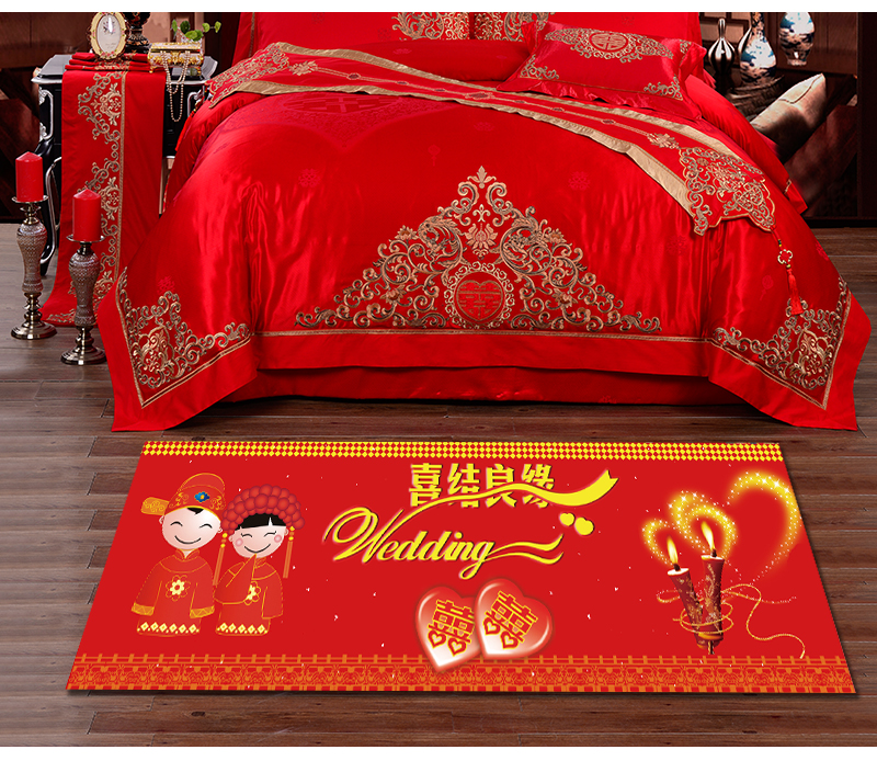 Thảm cưới lễ hội thảm cửa phòng cưới thảm phòng ngủ nhà mới hi từ đám cưới cửa đỏ nhà cửa mat - Thảm thảm trải sàn phòng khách cao cấp