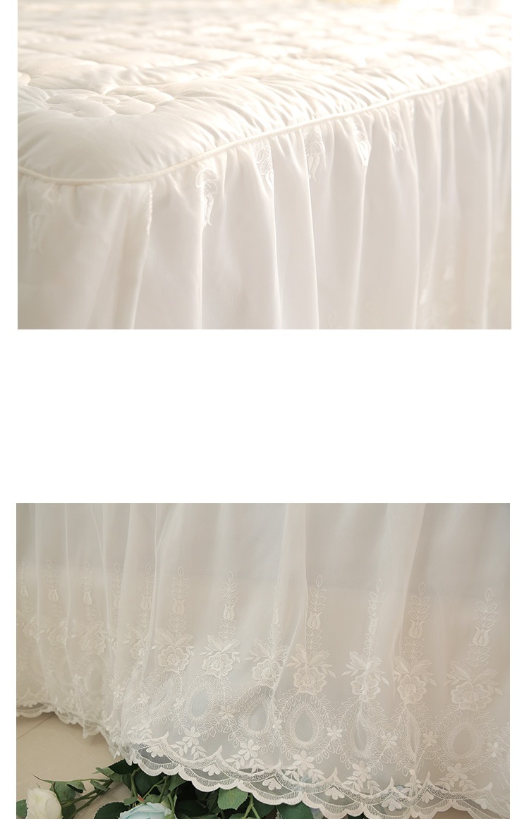 Hàn Quốc mua lãng mạn châu Âu ren quilted váy váy Mỹ trắng trải giường Hàn Quốc tấm trang trí Hàn Quốc - Váy Petti váy giường đẹp	
