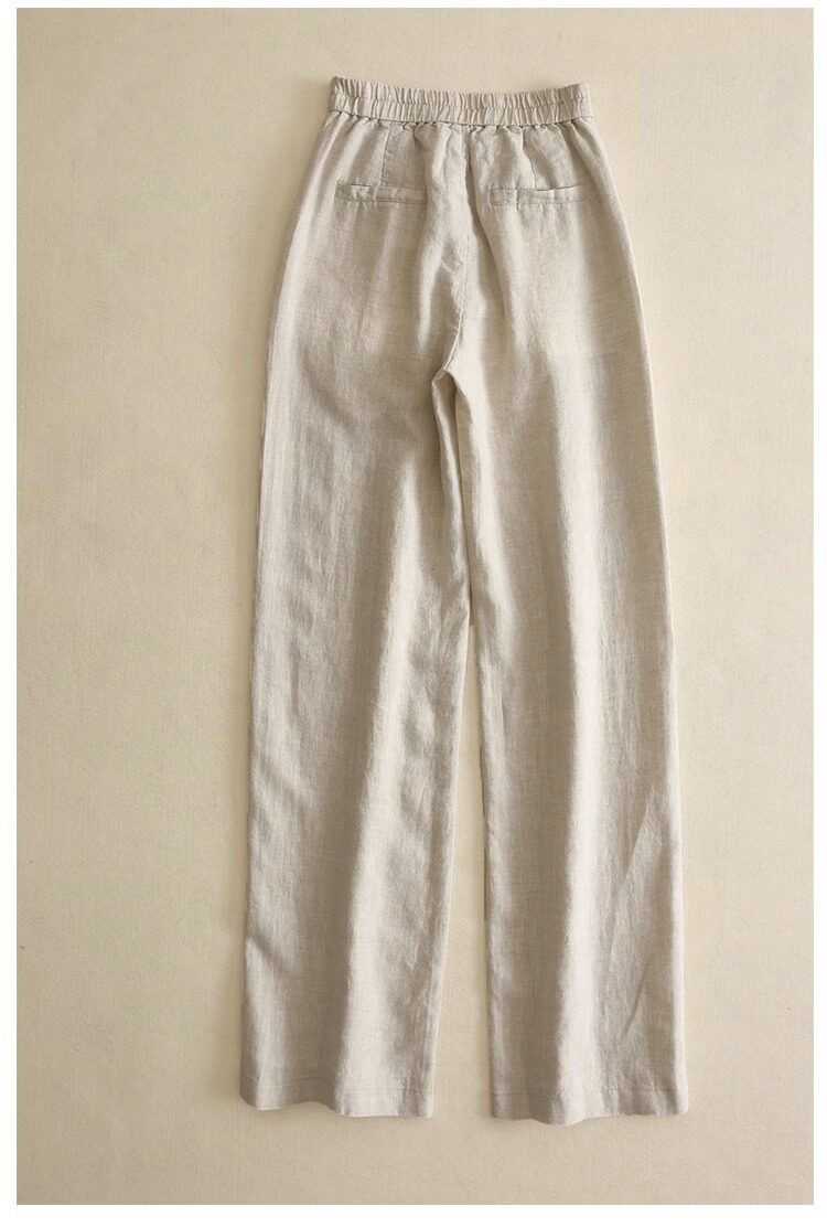 Штаны, повседневные брюки, из хлопка и льна, подходят для подростков 