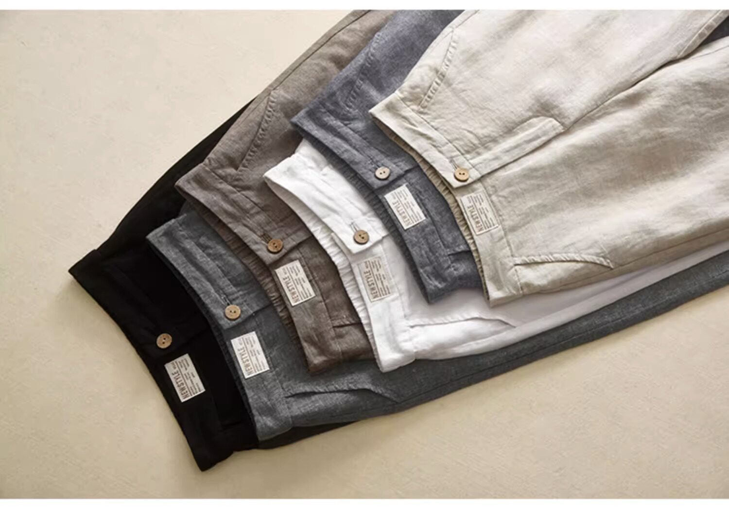 Штаны, повседневные брюки, из хлопка и льна, подходят для подростков 