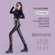 Black leather pants for women in autumn and winter 2026 new high-waisted slimming plus velvet thickened tight outer wear bottoming pants for small feet